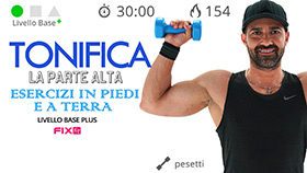 allenamento con sola tonificazione della parte superiore e core