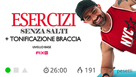 allenamento cardio e tonificazione parte superiore con pesetti