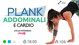 allenamento con varianti plankz cardio e addominali