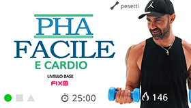 allenamento cardio PHA per principianti con pesetti