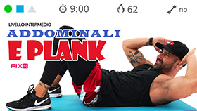 mini sessione per addome e core stability sul tappetino