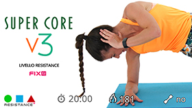 allenamento Super Core V3 con esercizi avanzati per addominali e core