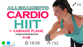 allenamento HIIT con esercizi  total body ad alta intensità intervallata