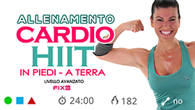 allenamento cardio HIIT ed esercizi mirati per core e glutei