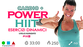 allenamento Power HIIT con esercizi mirati per glutei e core