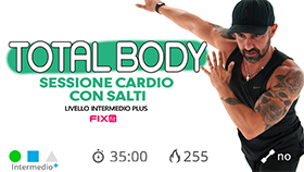 allenamento total body ad alta intensità con esercizi in piedi e a terra