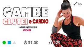 allenamento di tonificazione di gambe e glutei con cardio dinamico