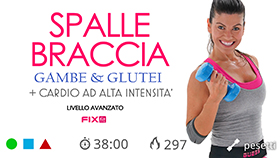 circuito di tonificazione total body con pesetti e cardio