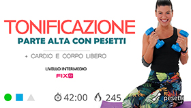 allenamento di tonificazione total body con focus parte superiore