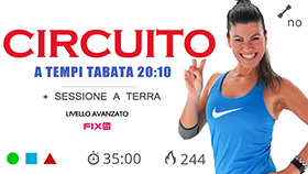 allenamento HIIT a tempi tabata con sessione mirata per glutei e core a terra