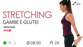 allenamento di stretching per gambe e glutei