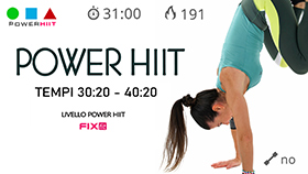 allenamento impegnativo e completo serie Power HIIT con esercizi ad alta intensità