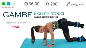 allenamento mirato alla zona inferiore del corpo con focus gambe e glutei + cardio