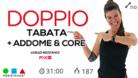 allenamento impegnativo con sessione cardio tabata, tabata classico e core