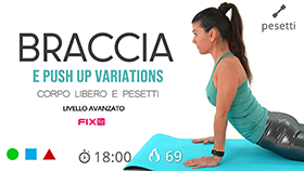 allenamento breve e impegnativo di tonificazione braccia, spalle e petto