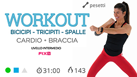 allenamento completo con cardio ed esercizi per le braccia