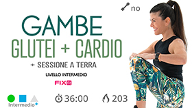 allenamento di tonificazione per gambe e glutei con esercizi ad alto e basso impatto