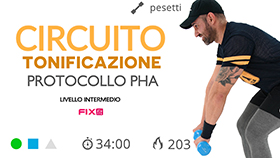 allenamento PHA a circuito con esercizi senza salti con 3 blocchi di lavoro
