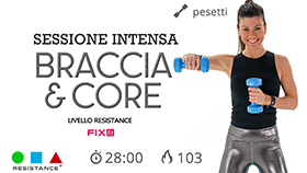 allenamento Resistance braccia e core stability