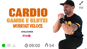 mini sessione cardio con esercizi per gambe e glutei di facile esecuzione