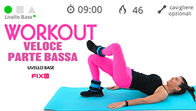 allenamento veloce con esercizi a terra per esterno coscia e glutei (cavigliere opzionali)