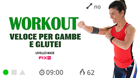 allenamento di soli 9 minuti con esercizi cardio e di tonificazione della zona bassa del corpo