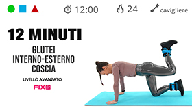 allenamento di 12 minuti con cavigliere ed esercizi a terra