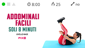 allenamento veloce con esercizi addominali