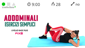 allenamento veloce con esercizi addominali