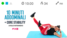 allenamento di 10 minuti per addome e core stability