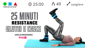 allenamento Resistance con esercizi di tonificazione mirata per la zona inferiore