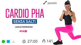 allenamento cardio PHA con esercizi in piedi e a terra