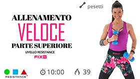 allenamento Resistance veloce per la tonificazione mirata di braccia e spalle