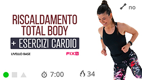 allenamento veloce di riscaldamento total body