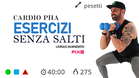 allenamento cardio PHA con 2 giri di circuito a difficoltà crescente