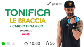 allenamento veloce con esercizi di tonificazione delle braccia e cardio dinamico