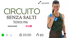 allenamento di tonificazione in tecnica PHA con esercizi senza salti a circuito