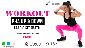 allenamento cardio PHA con 2 blocchi cardio separati da un blocco in PHA