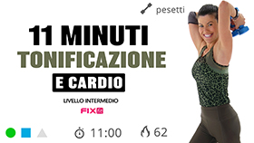 breve blocco di lavoro con pesetti e cardio dinamico