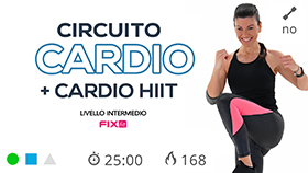 allenamento cardio + cardio HIIT a circuito ed esercizi ad alto impatto