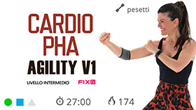 allenamento Cardio PHA Agility V1 con sessioni cardio separate da un blocco centrale in tecnica PHA