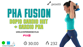 allenamento PHA Fusion con doppio cardio HIIT e cardio PHA