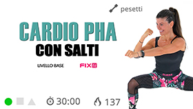 allenamento di tonificazione della parte alta e bassa in tecnica PHA con esercizi cardio ad alto impatto