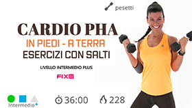 allenamento cardio PHA con tonificazione mirata parte alta e bassa con cardio ad alto impatto