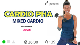 allenamento cardio PHA di 26 minuti con sessioni in piedi e a terra