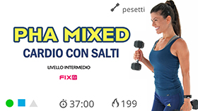 allenamento cardio PHA con cardio ed esercizi total body in piedi e a terra