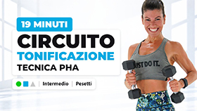 allenamento PHA a circuito con esercizi senza salti di media difficoltà