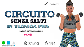 allenamento PHA a circuito con esercizi senza salti di media difficoltà