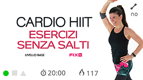 allenamento cardio HIIT con esercizi di facile esecuzione senza salti