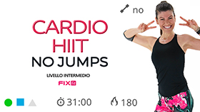 allenamento cardio HIIT con esercizi di media difficoltà senza salti
